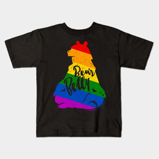 Bear Belly - Rainbow Kids T-Shirt by Off the Table Merch